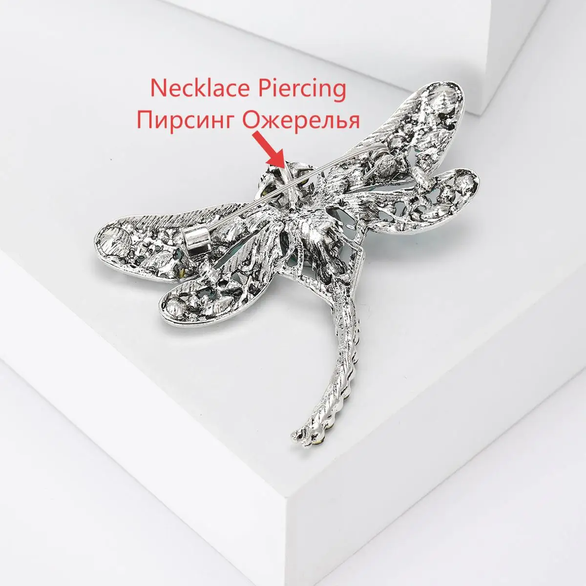 Beaut&Berry Classic Rhinestone Dragonfly Brooches for Women Unisex Insect Pins Casual Party Accessories Gifts Friends Decoration