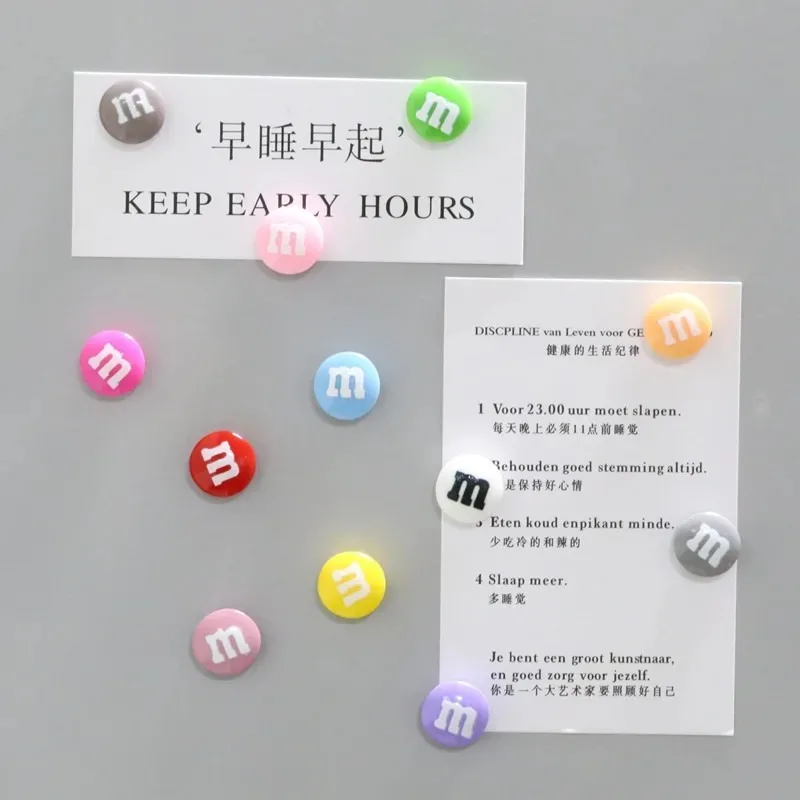 5/10/15pcs Color M Refrigerator Magnets Message Note Photo Gifts Cute Home Magnetic Sticker Stationery Magnet Fridge Decor