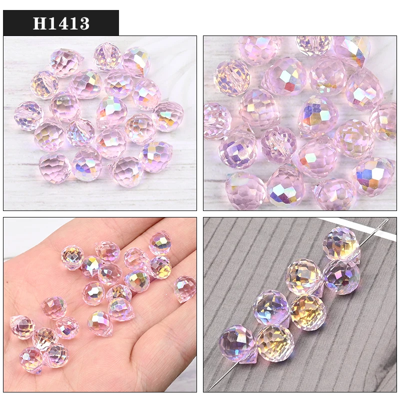 10*8mm Czech Crystal Waterdrop Beads Shiny Faceted Glass Strawberry Beads for Jewelry Making Needlework DIY Handmade Accessories