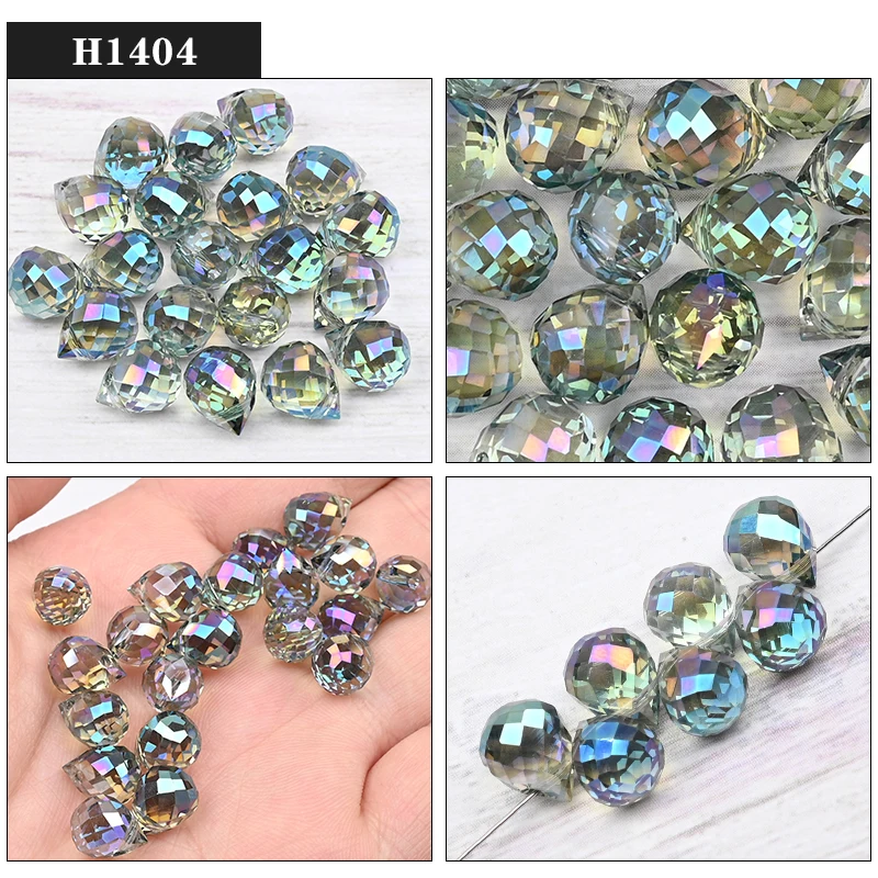 10*8mm Czech Crystal Waterdrop Beads Shiny Faceted Glass Strawberry Beads for Jewelry Making Needlework DIY Handmade Accessories