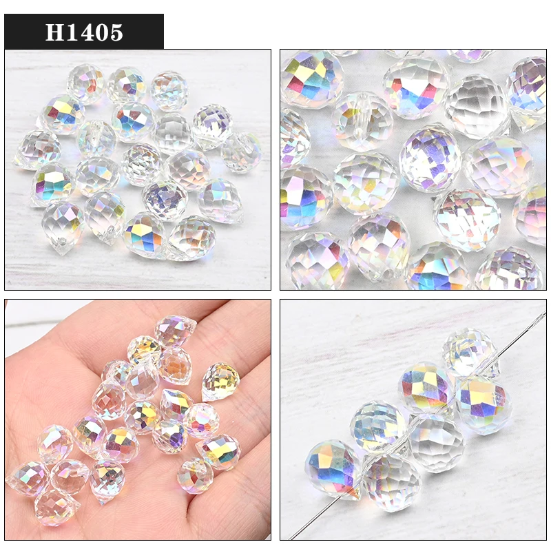 10*8mm Czech Crystal Waterdrop Beads Shiny Faceted Glass Strawberry Beads for Jewelry Making Needlework DIY Handmade Accessories