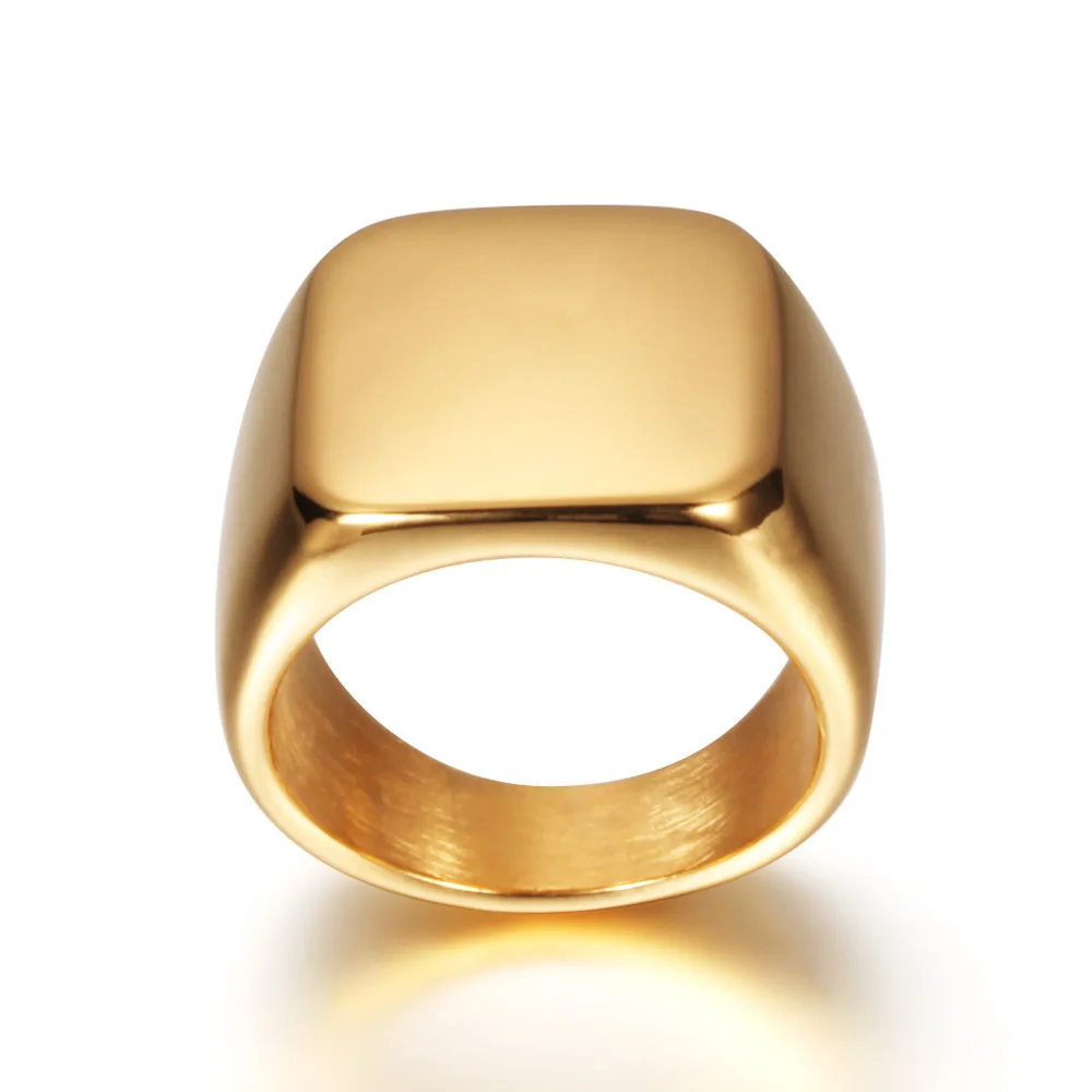 DARHSEN Brand Classic Black Blue Gold Color Big Stainless Steel Men Rings Fashion Jewelry Size 4 5 6 7 8 9 10 11 12 13 14 15