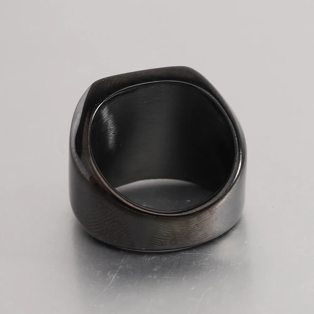 DARHSEN Brand Classic Black Blue Gold Color Big Stainless Steel Men Rings Fashion Jewelry Size 4 5 6 7 8 9 10 11 12 13 14 15
