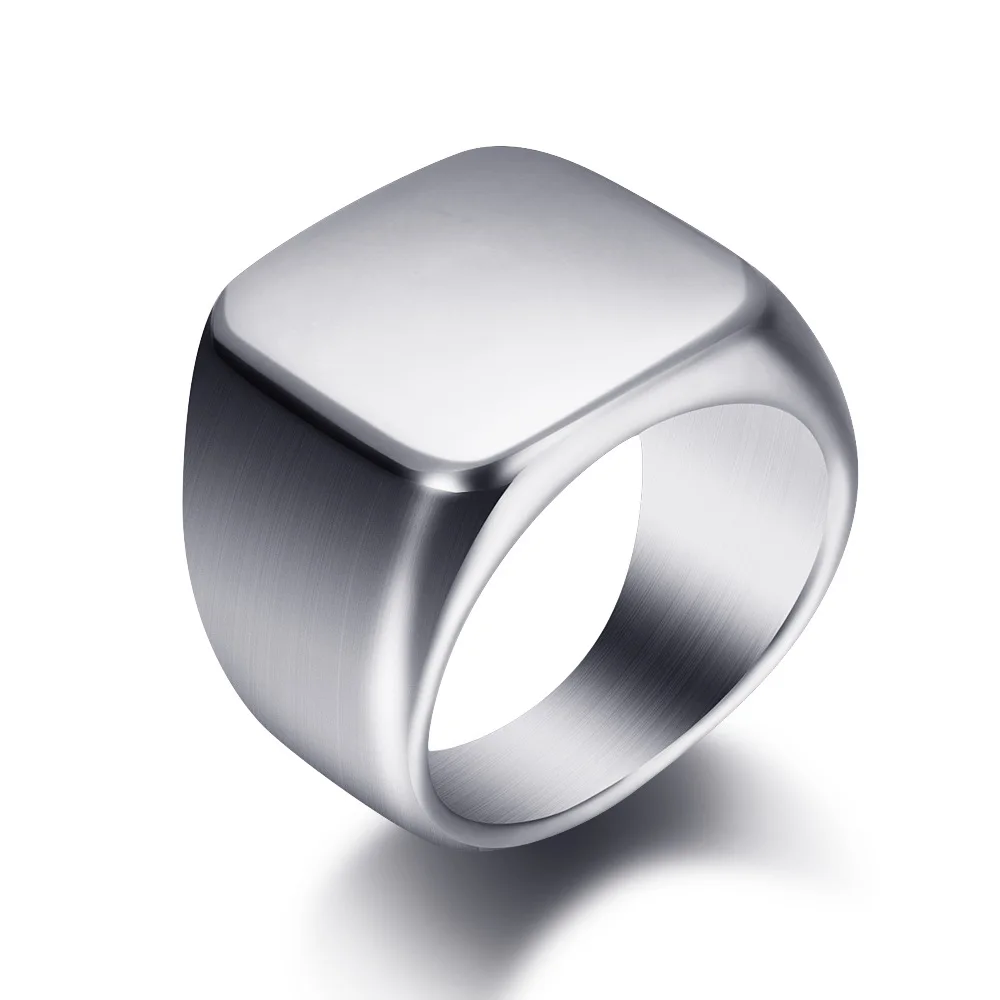 DARHSEN Brand Classic Black Blue Gold Color Big Stainless Steel Men Rings Fashion Jewelry Size 4 5 6 7 8 9 10 11 12 13 14 15