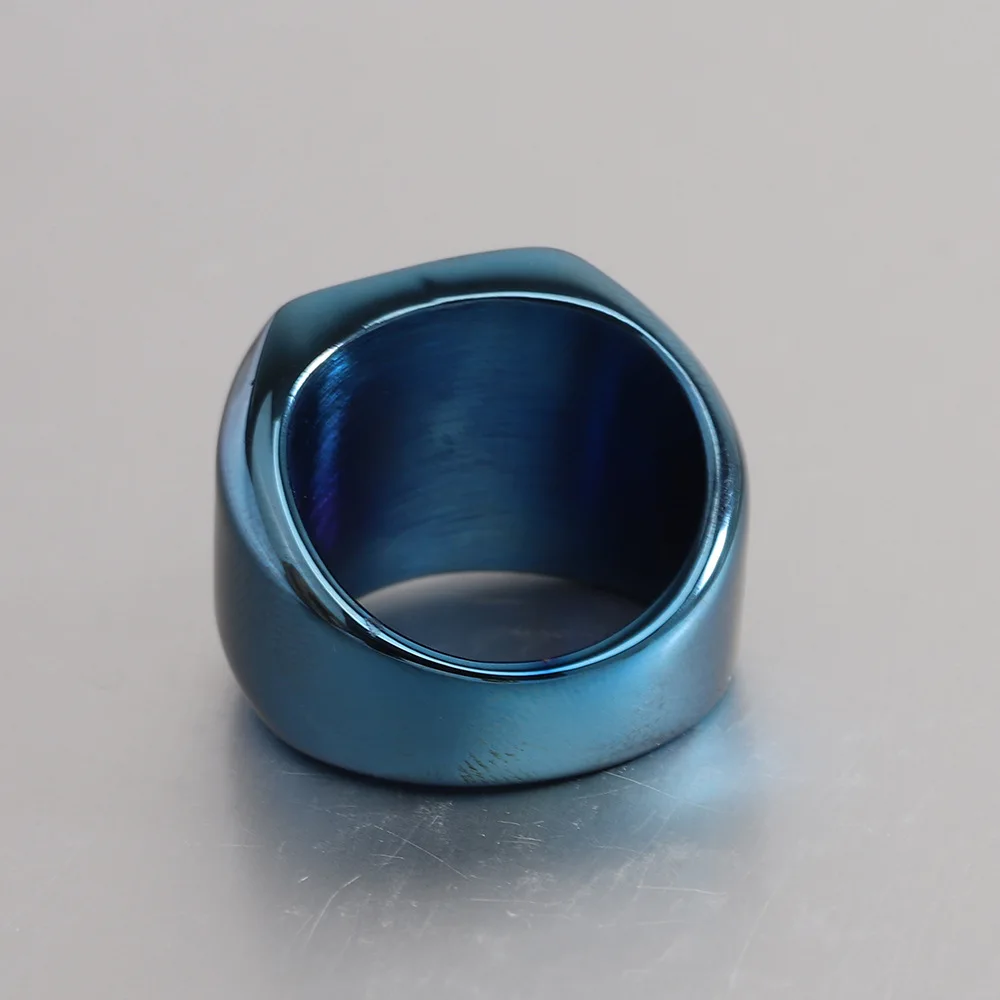 DARHSEN Brand Classic Black Blue Gold Color Big Stainless Steel Men Rings Fashion Jewelry Size 4 5 6 7 8 9 10 11 12 13 14 15
