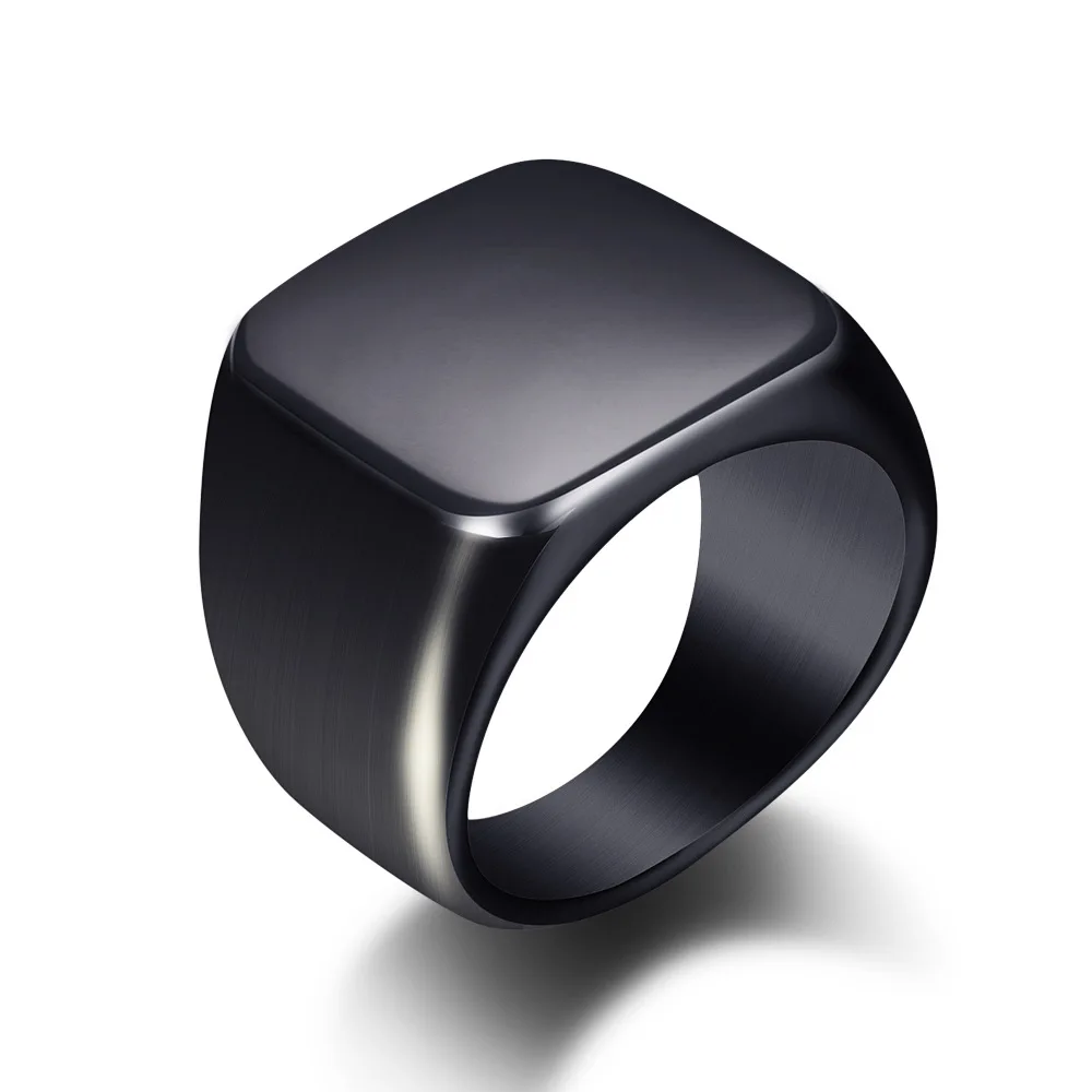 DARHSEN Brand Classic Black Blue Gold Color Big Stainless Steel Men Rings Fashion Jewelry Size 4 5 6 7 8 9 10 11 12 13 14 15