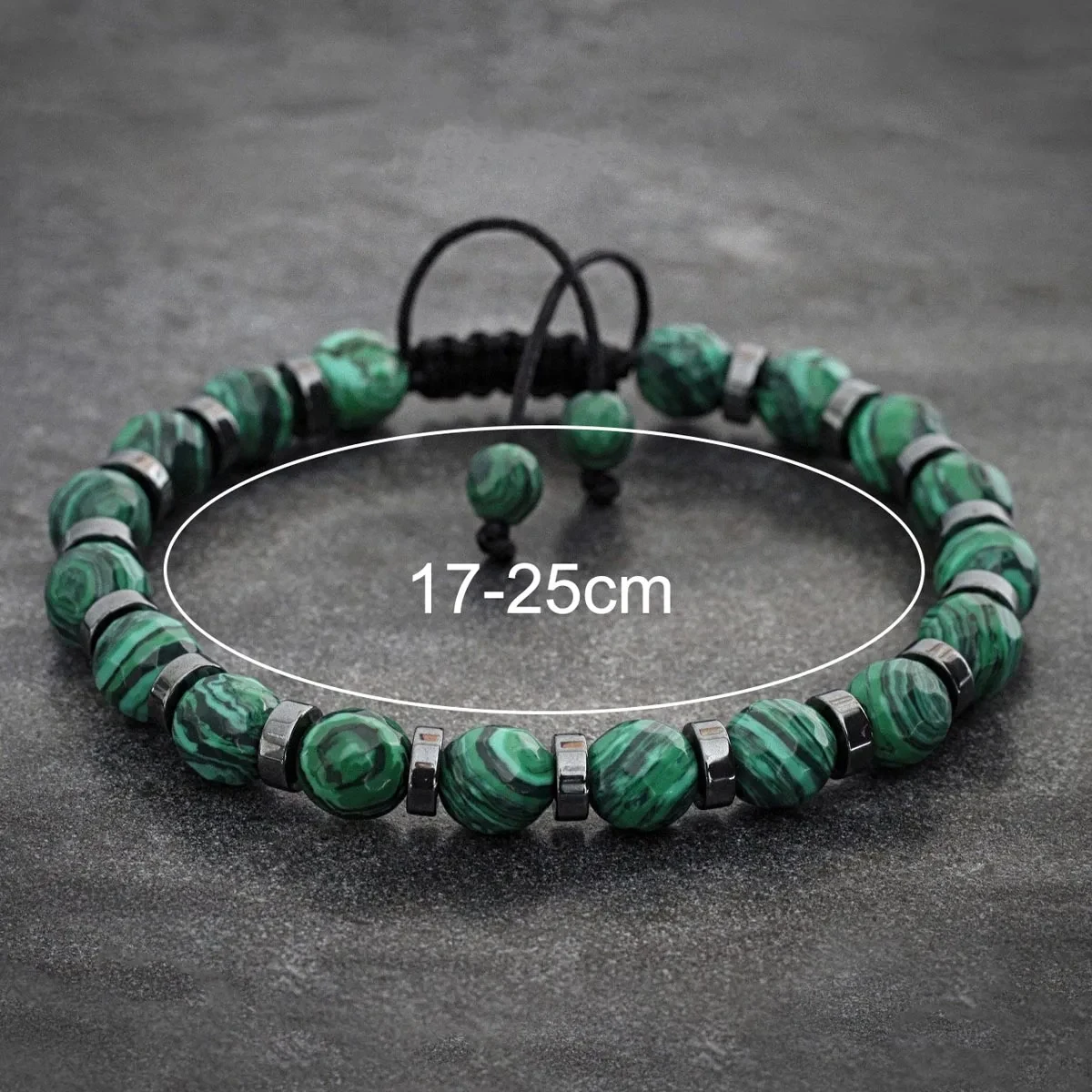 4 Styles Fashionable Malachite Bracelet, Natural Stone Beads Bracelet for Men and Women Valentine's Day Gift
