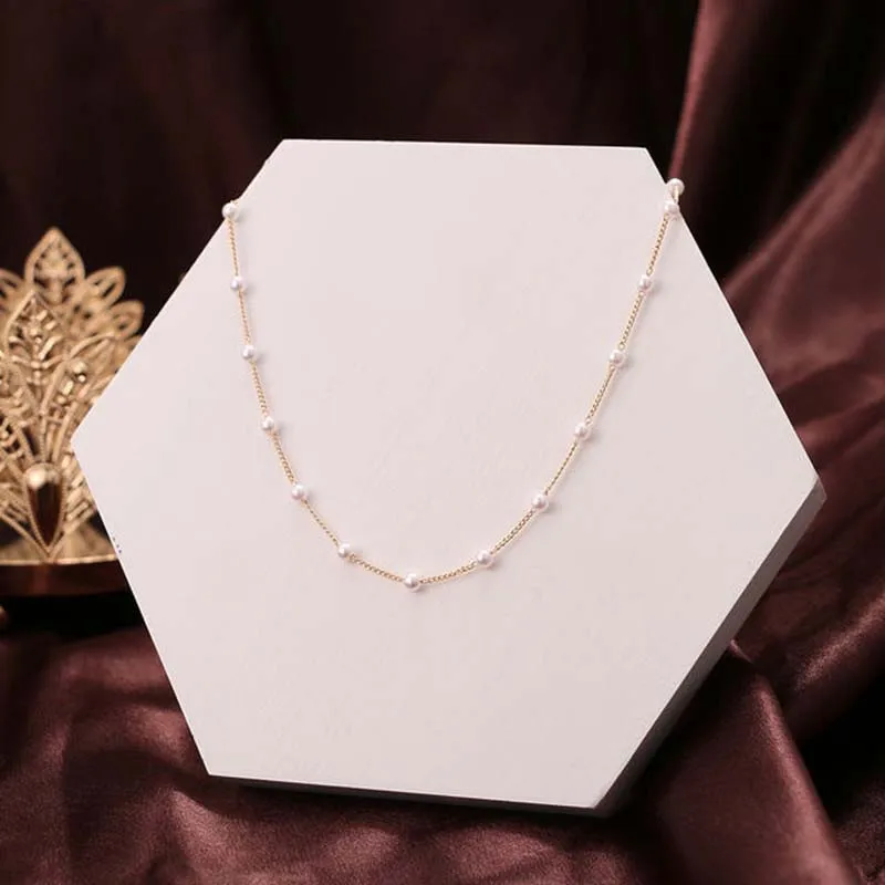 New Beads Women's Neck Chain Kpop Pearl Choker Necklace Gold Color Goth Chocker Jewelry On The Neck Pendant 2026 Collar For Girl