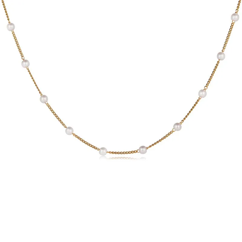 New Beads Women's Neck Chain Kpop Pearl Choker Necklace Gold Color Goth Chocker Jewelry On The Neck Pendant 2026 Collar For Girl
