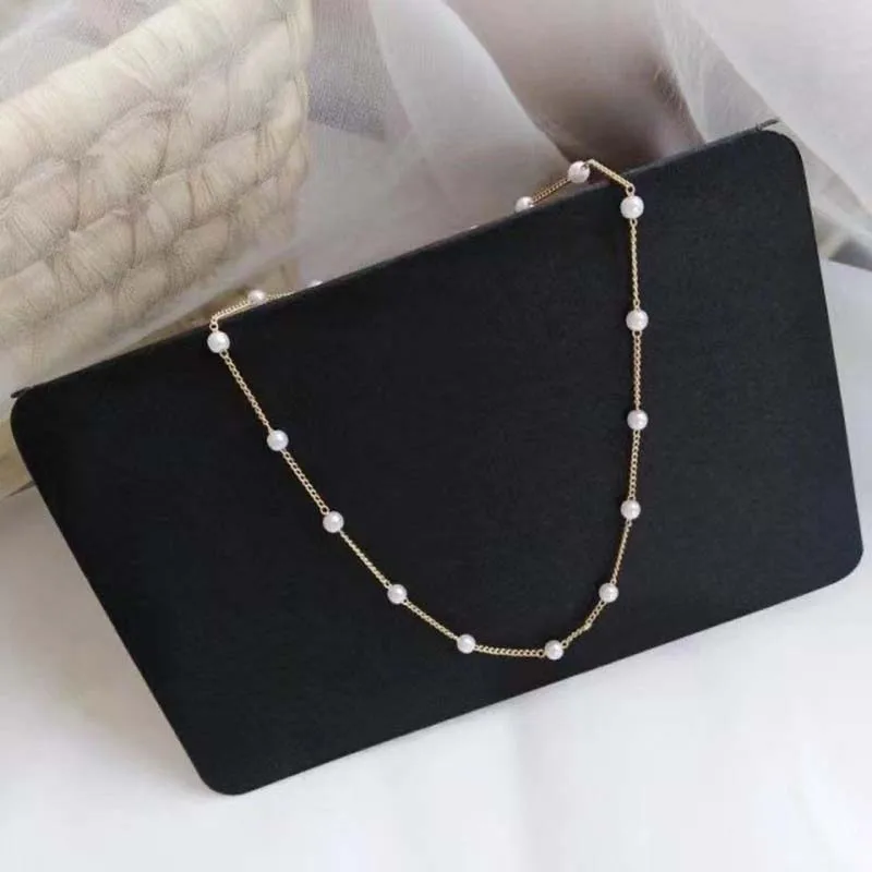 New Beads Women's Neck Chain Kpop Pearl Choker Necklace Gold Color Goth Chocker Jewelry On The Neck Pendant 2026 Collar For Girl