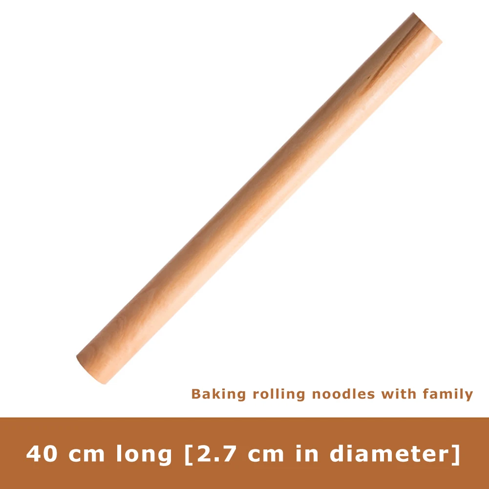 2024 New Beech Solid Wood Household Dumpling Skin Mini Rolling Pins Pin Stick Dough Baking Tool Gadgets Roller Kitchen