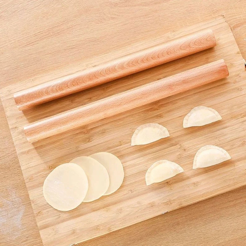 2024 New Beech Solid Wood Household Dumpling Skin Mini Rolling Pins Pin Stick Dough Baking Tool Gadgets Roller Kitchen