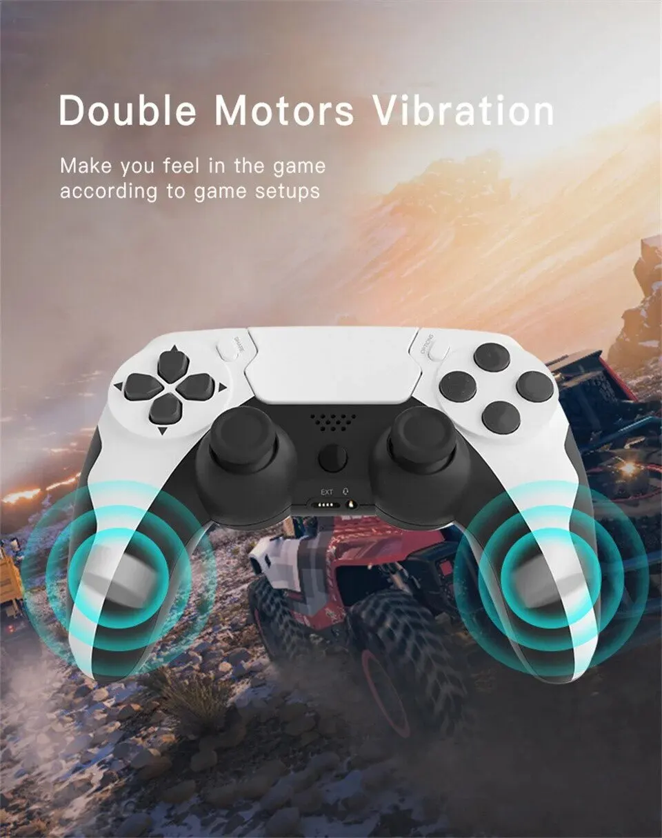 GAMINJA New Wireless Gamepad P48 with Six Axis Gyroscope Game Controller For PS4 PS3 Console Dual Vibration PC Joystick
