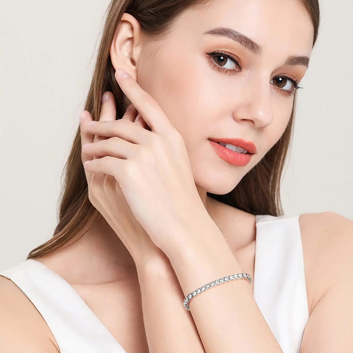 Hip Hop Jewelry Cubic Zirconia Iced Out Tennis Chain Iced Out 18k Gold Plated Bling Necklace For Women Drop Shipping
