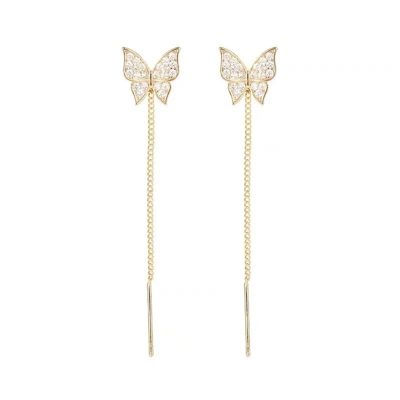 Green Crystal Golden Leaves Earrings for Women Individuality Daily Accessories Valentines Day Anniversary Birthday Jewelry Gifts