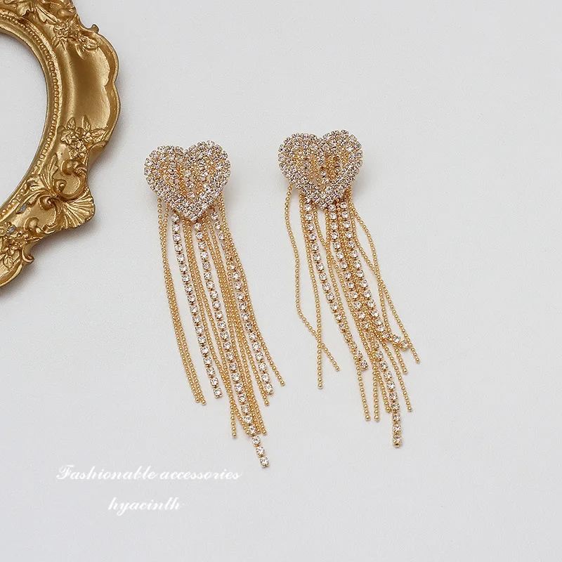 Green Crystal Golden Leaves Earrings for Women Individuality Daily Accessories Valentines Day Anniversary Birthday Jewelry Gifts