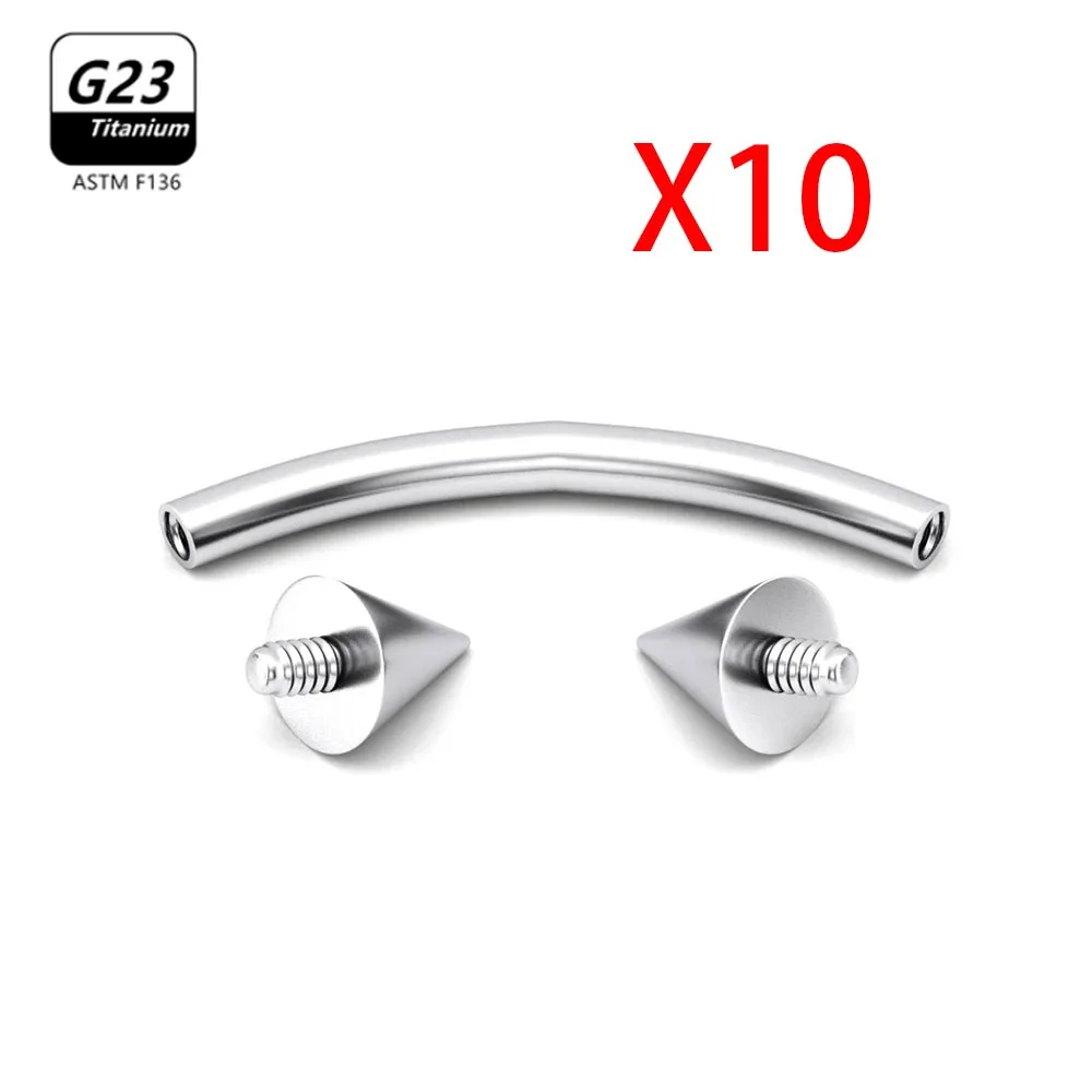1/5/50pcs G23 Titanium ASTM-F136 Piercings Eyebrow Zircon Earring Internal Thread Eyebrow Body Jewelry Wholesale