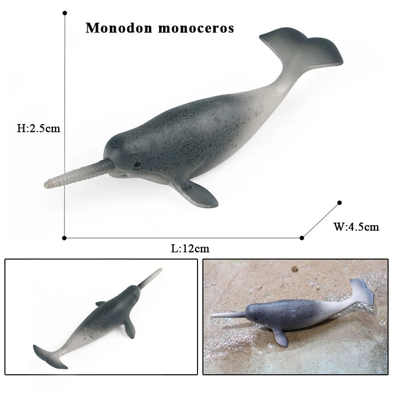 Oenux Ocean Animals Action Figures Sealife Shark Whare Megalodon Model Figurines PVC Home Decoration Kid Cognitive Education Toy