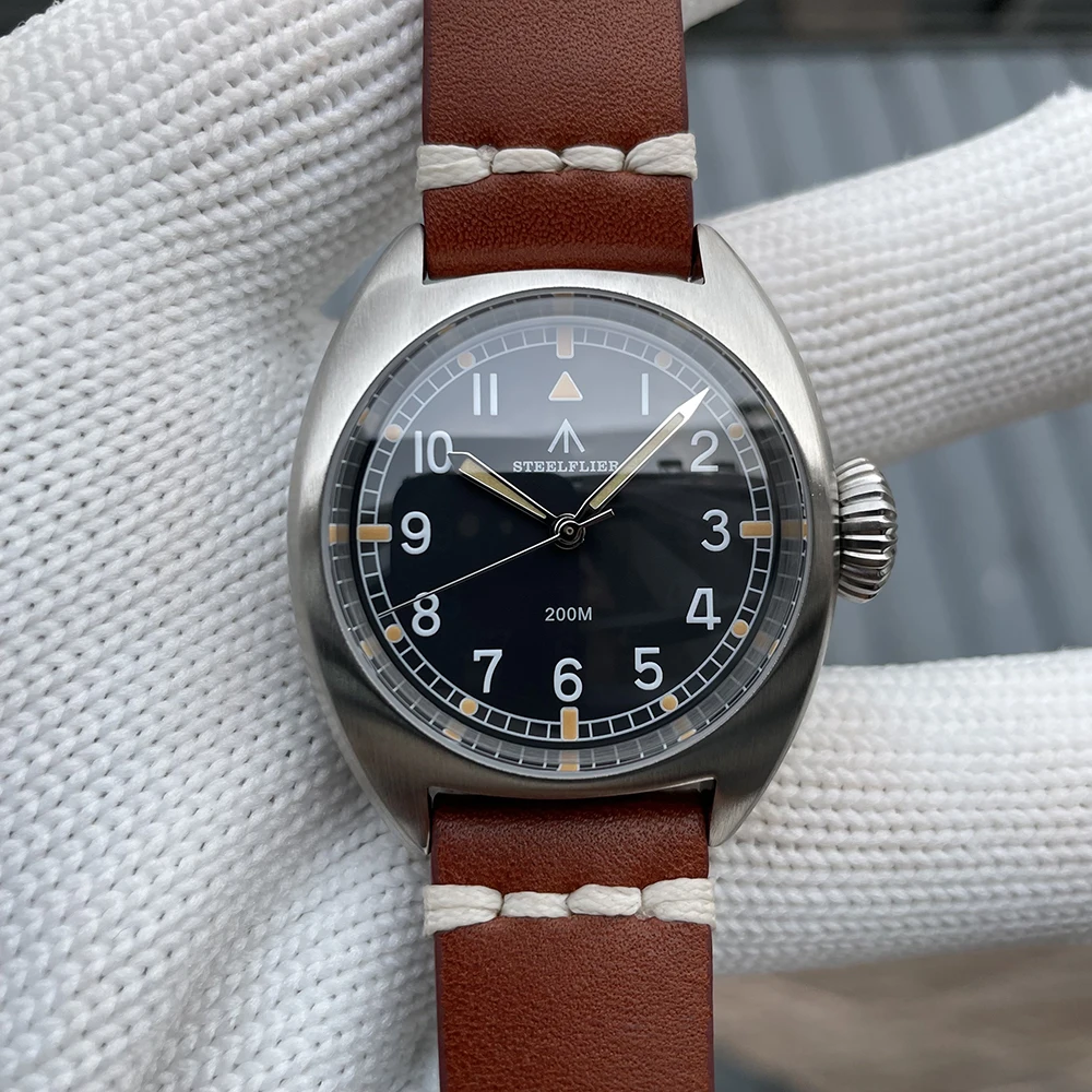 STEELFLIER Official SF745 Luxury Quartz Wristwatch Unisex 36MM Case Swiss Luminous VH31 Mute Movement 200M Waterproof Dive Watch
