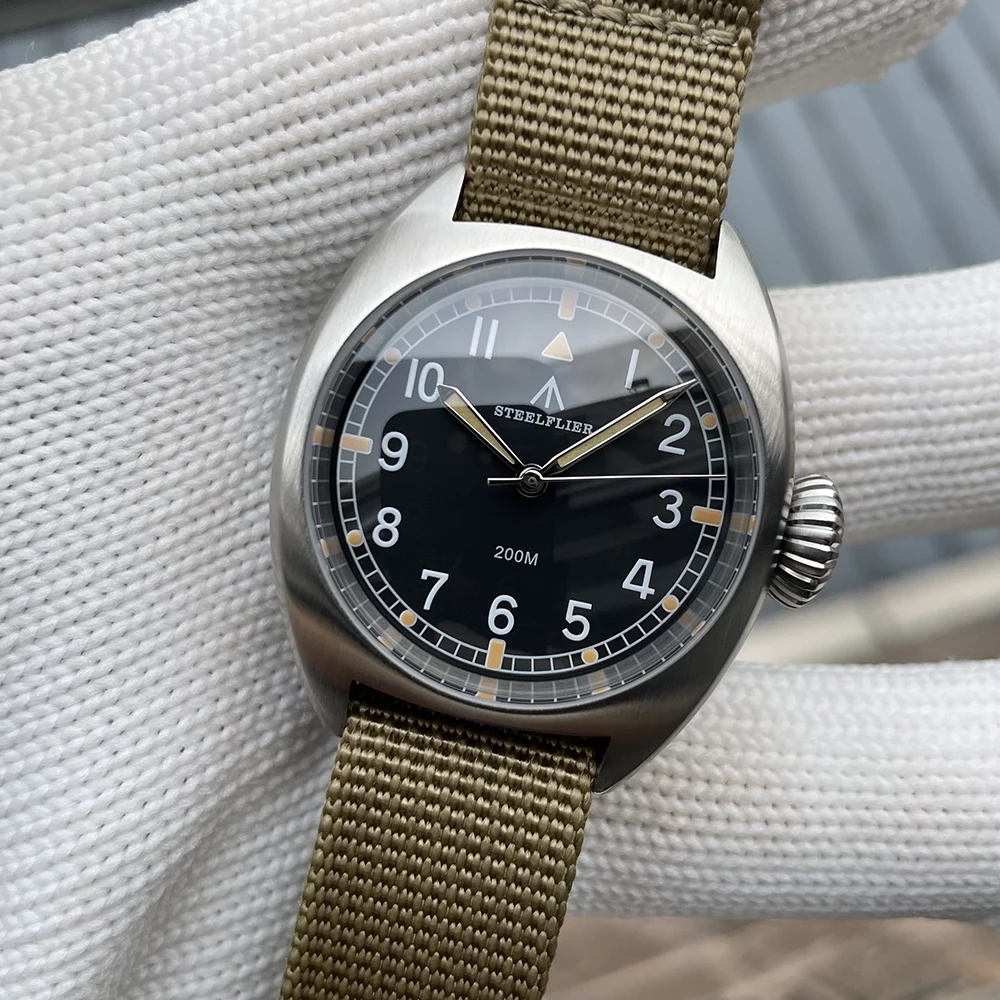 STEELFLIER Official SF745 Luxury Quartz Wristwatch Unisex 36MM Case Swiss Luminous VH31 Mute Movement 200M Waterproof Dive Watch