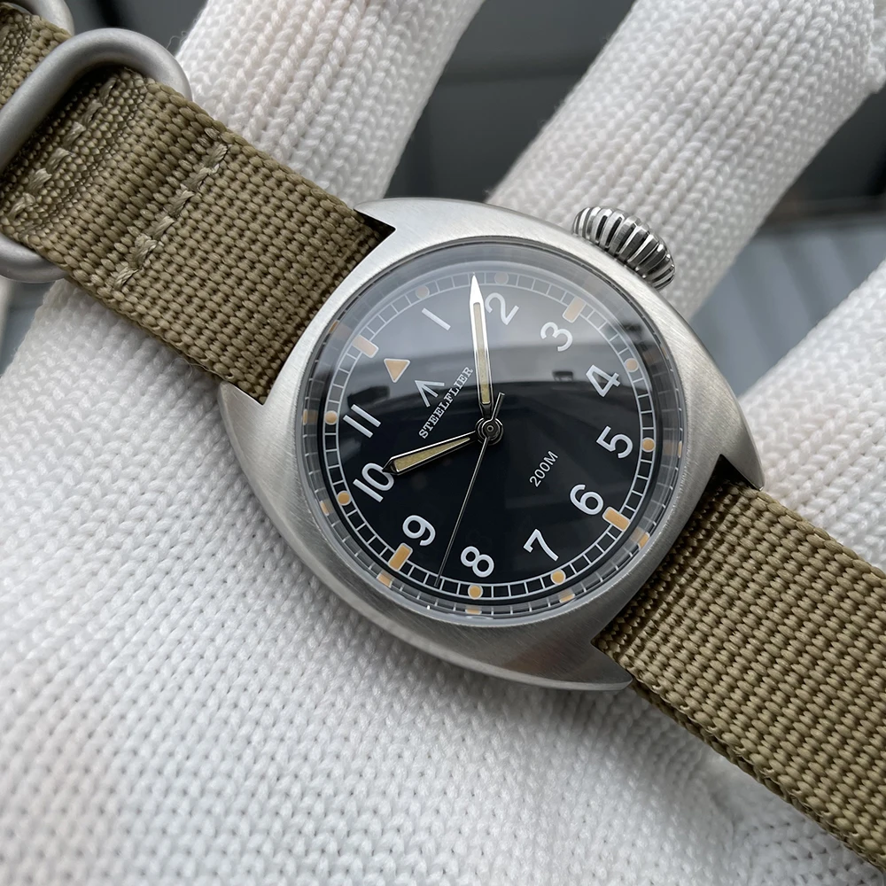 STEELFLIER Official SF745 Luxury Quartz Wristwatch Unisex 36MM Case Swiss Luminous VH31 Mute Movement 200M Waterproof Dive Watch