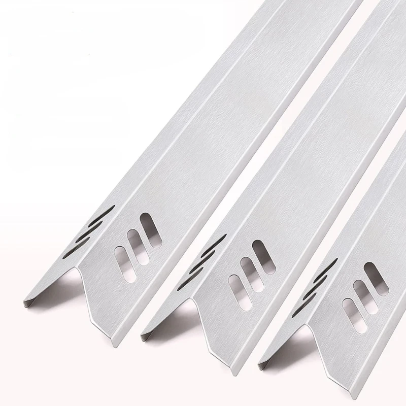 2/4 pcs Grill Heat Tents Stainless Steel Universal Grill Heat Tents for Gas Grill Burners Cover Flame Tamers Replacements