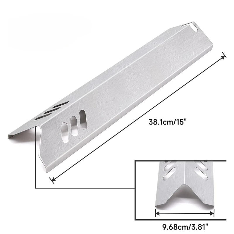 2/4 pcs Grill Heat Tents Stainless Steel Universal Grill Heat Tents for Gas Grill Burners Cover Flame Tamers Replacements