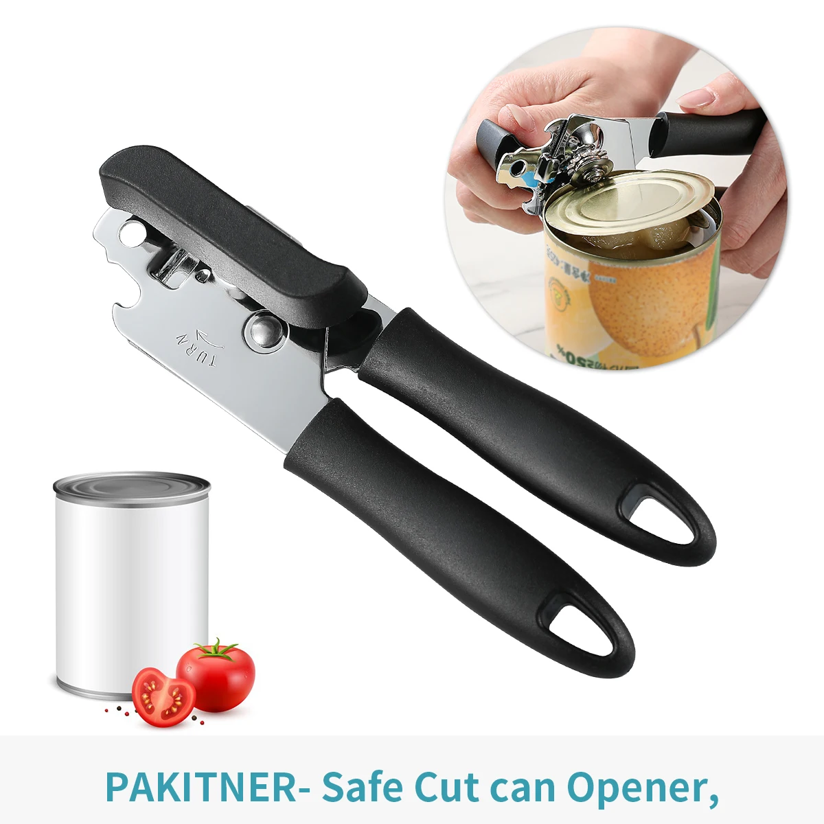 Manual Can Opener Stainless Steel Bottle Openers Professional Ergonomic Jars Tin Opener for Cans Kitchen Tools Accessories