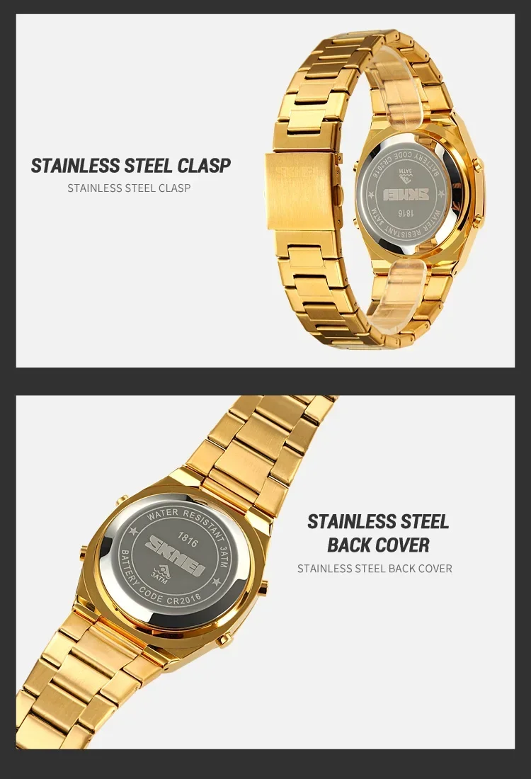 SKMEI 1816 Watches Fashion Casual Business Quartz Watch Light Date Waterproof Wristwatch Relogio Masculino Mens Sports