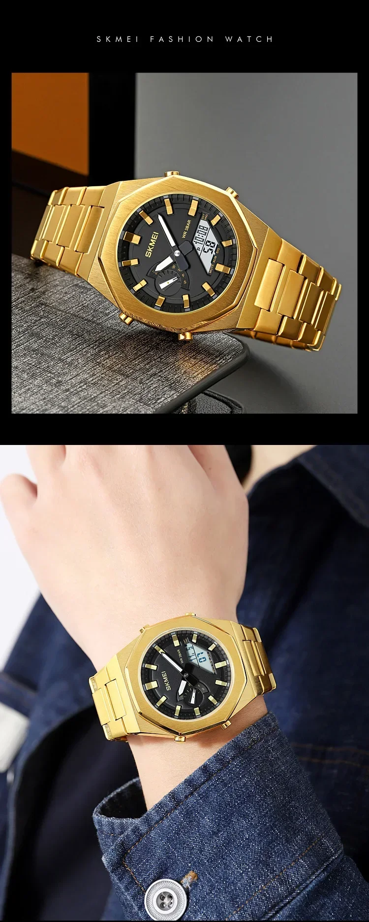 SKMEI 1816 Watches Fashion Casual Business Quartz Watch Light Date Waterproof Wristwatch Relogio Masculino Mens Sports