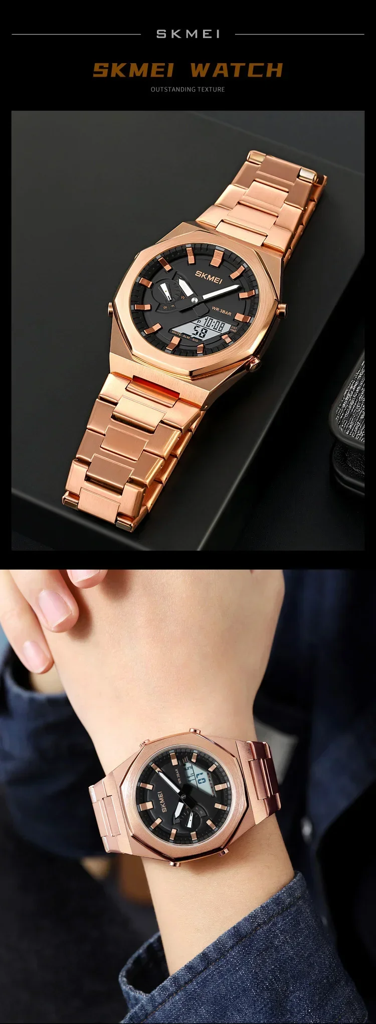 SKMEI 1816 Watches Fashion Casual Business Quartz Watch Light Date Waterproof Wristwatch Relogio Masculino Mens Sports