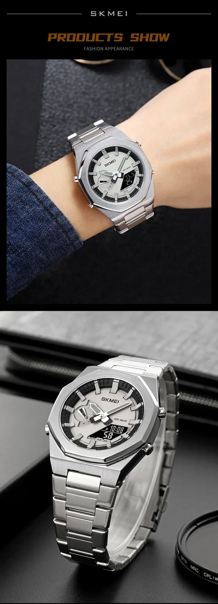 SKMEI 1816 Watches Fashion Casual Business Quartz Watch Light Date Waterproof Wristwatch Relogio Masculino Mens Sports
