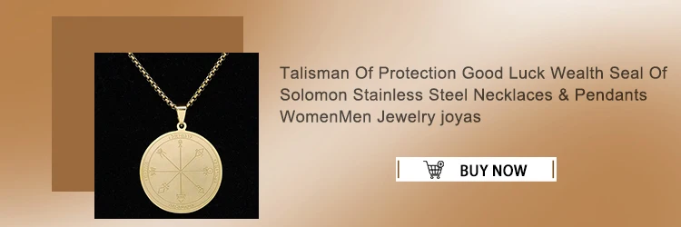 Seven Archangels Amulet Stainless Steel Necklaces Men Seal of Solomon Talisman Necklace Protection Jewelry Collar Hombre N1162S2