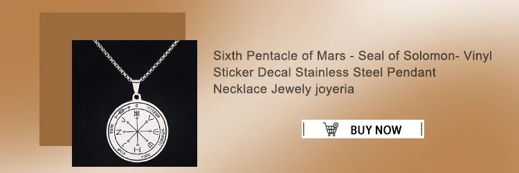 Seven Archangels Amulet Stainless Steel Necklaces Men Seal of Solomon Talisman Necklace Protection Jewelry Collar Hombre N1162S2