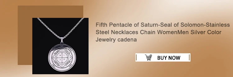Seven Archangels Amulet Stainless Steel Necklaces Men Seal of Solomon Talisman Necklace Protection Jewelry Collar Hombre N1162S2