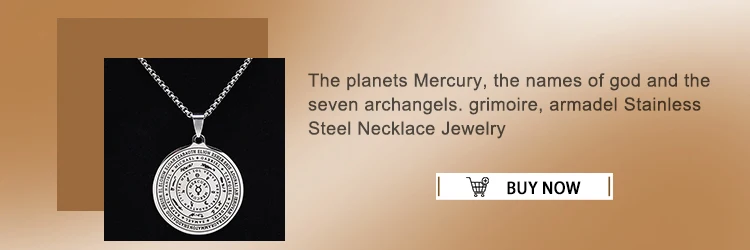 Seven Archangels Amulet Stainless Steel Necklaces Men Seal of Solomon Talisman Necklace Protection Jewelry Collar Hombre N1162S2