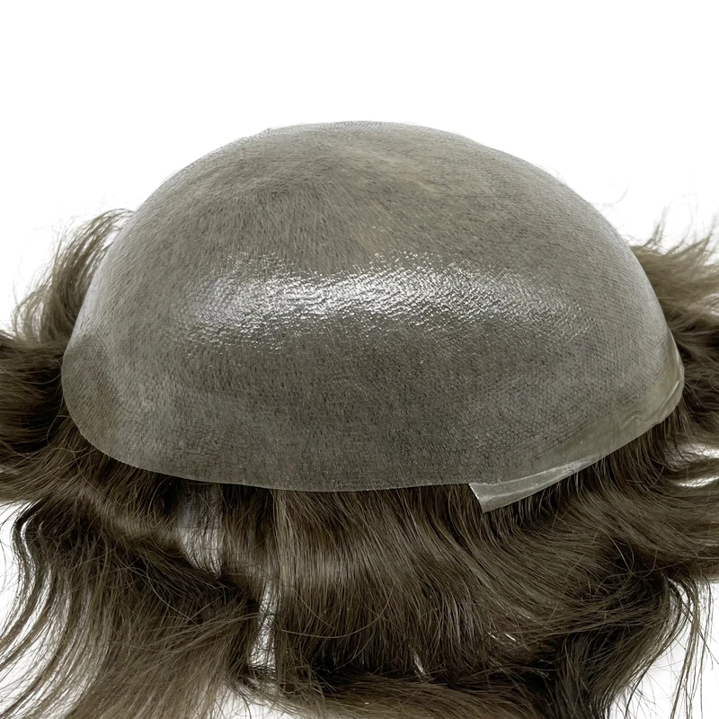 0.03mm Ultra-Thin Skin Invisible Wig Male Natural Hairline Men Capillary Prosthesis Men Toupee Human Hair System Unit Hairpiece