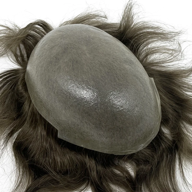 0.03mm Ultra-Thin Skin Invisible Wig Male Natural Hairline Men Capillary Prosthesis Men Toupee Human Hair System Unit Hairpiece
