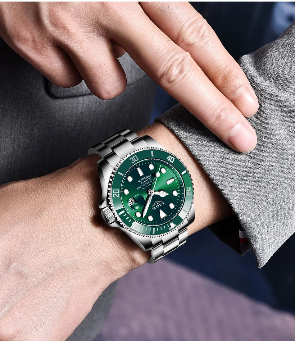 Reloj LIGE Top Brand Luxury Fashion Diver Watch Men Waterproof Date Clock Sport Watches Mens Quartz Wristwatch Relogio Masculino