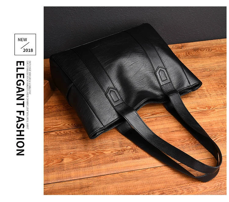 Women PU Leather Large Capacity Shoulder Bag Crossbody Hand Tote Vintage