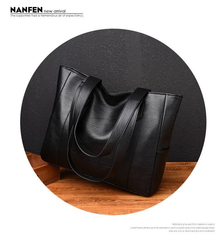 Women PU Leather Large Capacity Shoulder Bag Crossbody Hand Tote Vintage