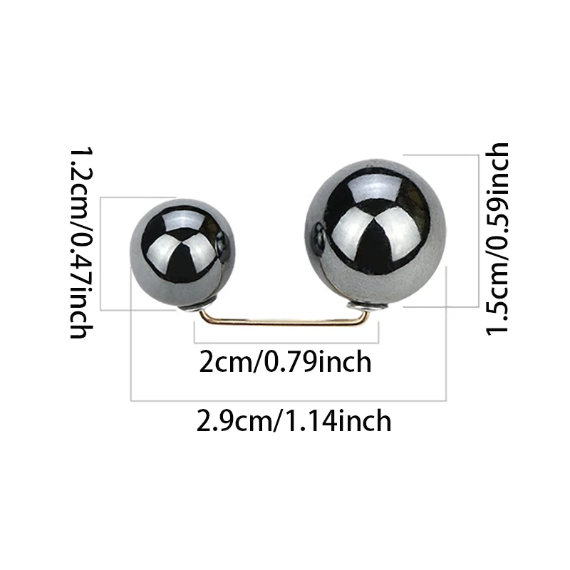 3Pcs/Set Women Double Beads Imitation Pearl Brooch Pins For Sweater Cardigan Clip Coat Dress Anti-Fade Exquisite Elegant Brooche