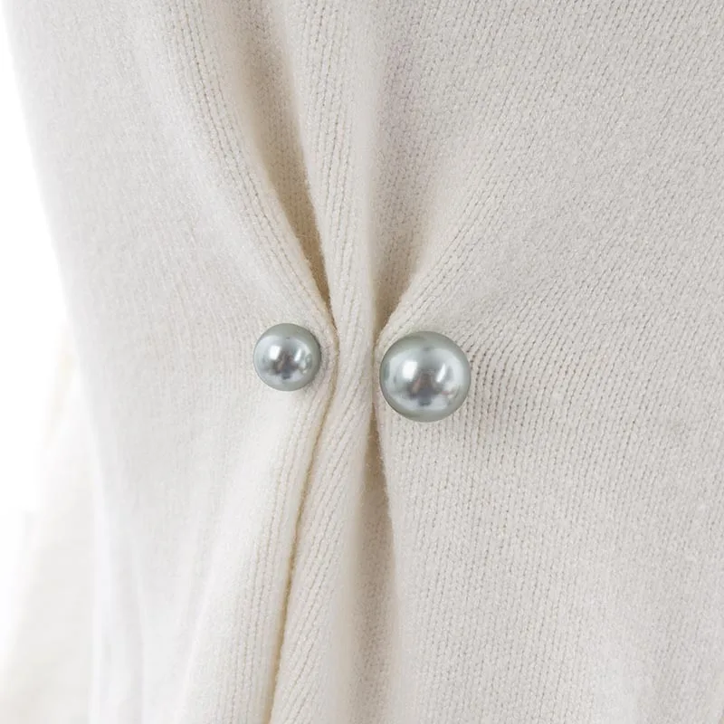 3Pcs/Set Women Double Beads Imitation Pearl Brooch Pins For Sweater Cardigan Clip Coat Dress Anti-Fade Exquisite Elegant Brooche