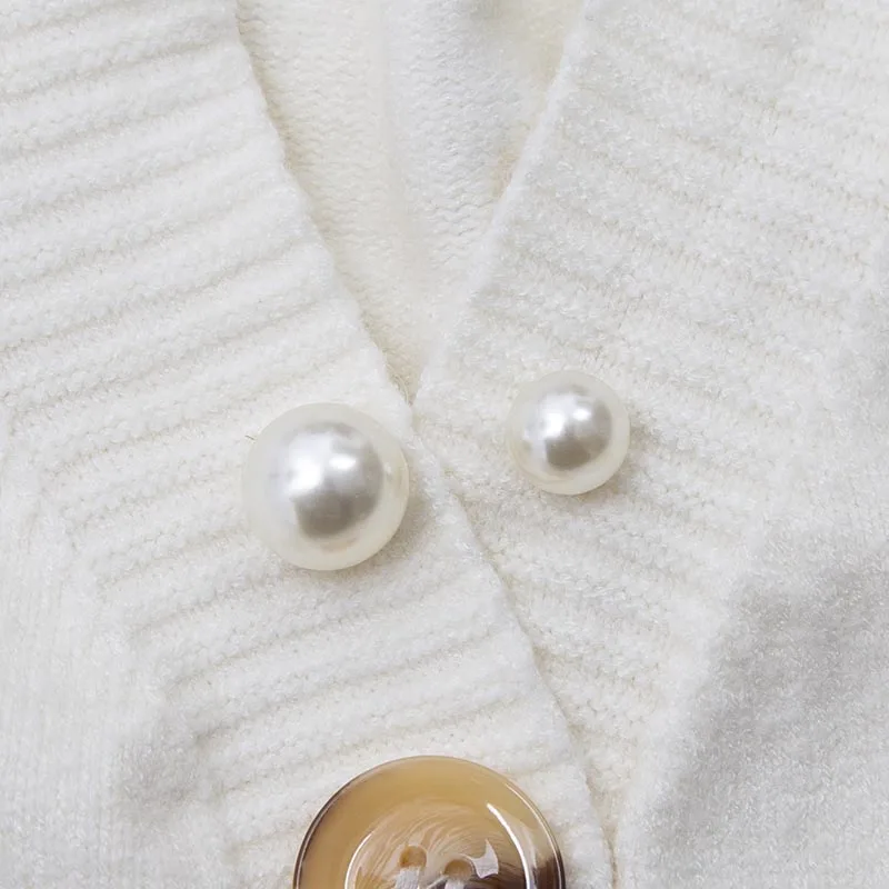 3Pcs/Set Women Double Beads Imitation Pearl Brooch Pins For Sweater Cardigan Clip Coat Dress Anti-Fade Exquisite Elegant Brooche