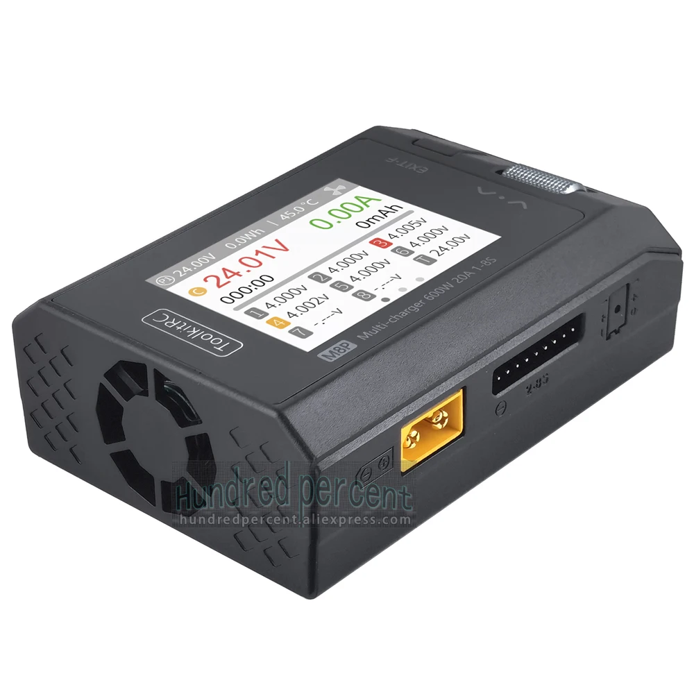 ToolkitRC M8P Intelligent Charger 1-8S 600W 20A Remote Control Car Aviation Model Aircraft Lithium Battery FPV Fast Charging