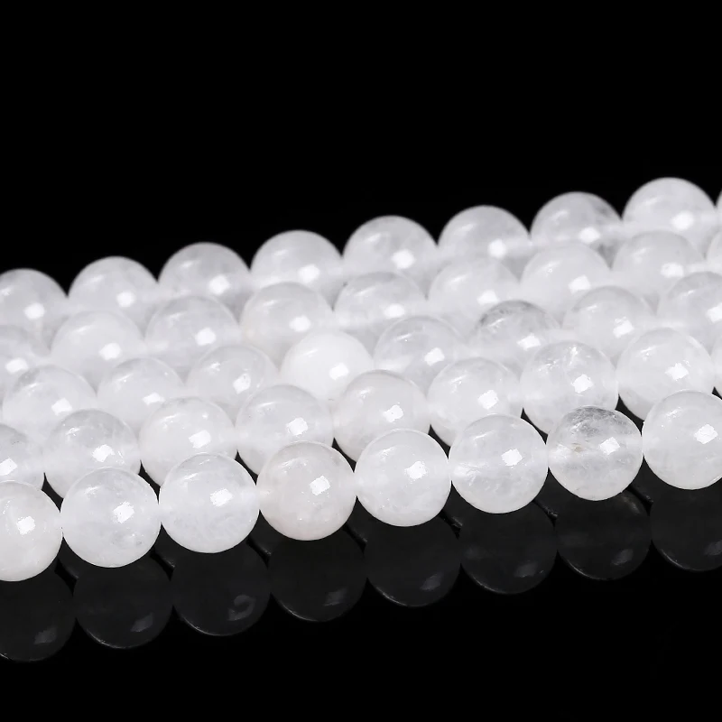 4 6 8 10 12mm Natural Stone High Quality White Jade Round Loose Spacer Beads For Jewelry Making Diy Necklace Bracelet Accessory