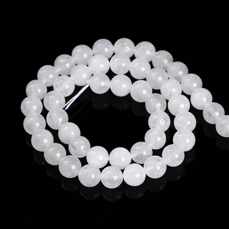 4 6 8 10 12mm Natural Stone High Quality White Jade Round Loose Spacer Beads For Jewelry Making Diy Necklace Bracelet Accessory