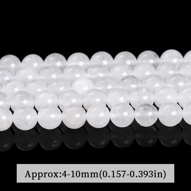4 6 8 10 12mm Natural Stone High Quality White Jade Round Loose Spacer Beads For Jewelry Making Diy Necklace Bracelet Accessory