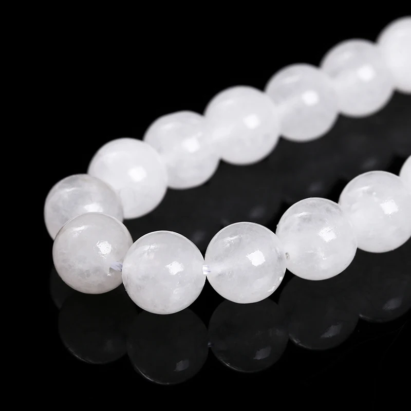 4 6 8 10 12mm Natural Stone High Quality White Jade Round Loose Spacer Beads For Jewelry Making Diy Necklace Bracelet Accessory