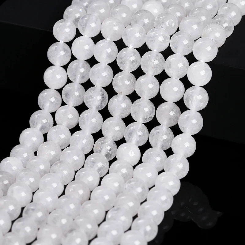 4 6 8 10 12mm Natural Stone High Quality White Jade Round Loose Spacer Beads For Jewelry Making Diy Necklace Bracelet Accessory